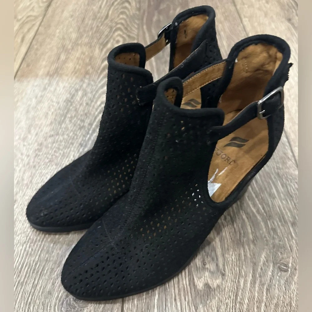 Fjord black shoe boots suede size 37